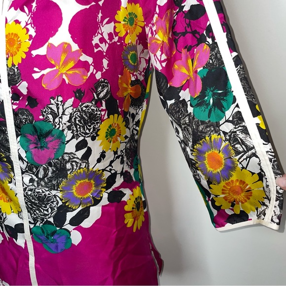 Helios & Luna Silk Floral Tunic Top Blouse Size 6 - Picture 4 of 16
